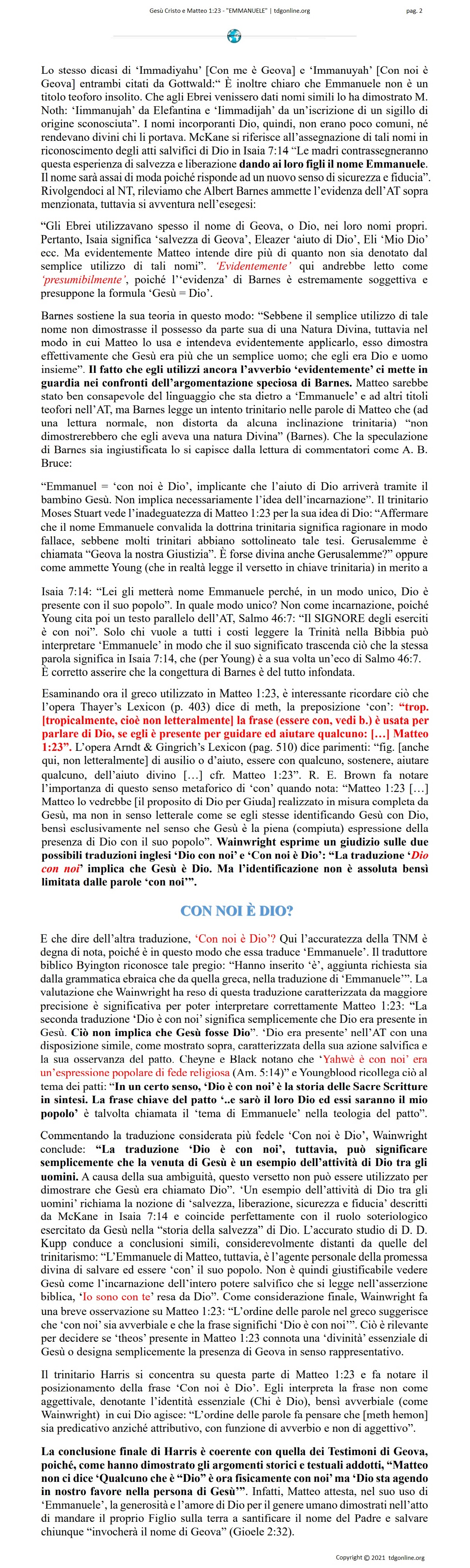 Ges� e Matteo 1:23